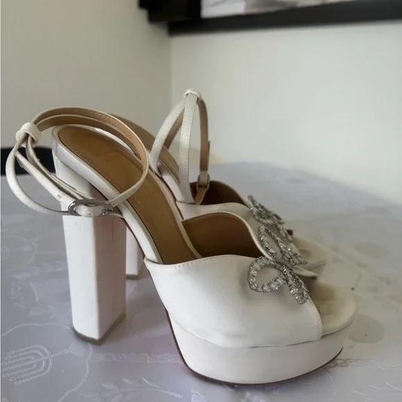 Black Suede Studio x Caroline Stanbury Satin Sandals - Picture 3 of 3